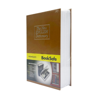 Сейф-книга з ключем для зберігання KBS-802(Brown) середня 24х155х55 см